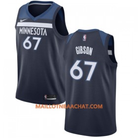Maillot NBA Minnesota Timberwolves Taj Gibson 67 Nike 2017-18 Navy Swingman - Homme